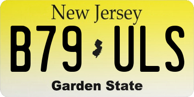 NJ license plate B79ULS