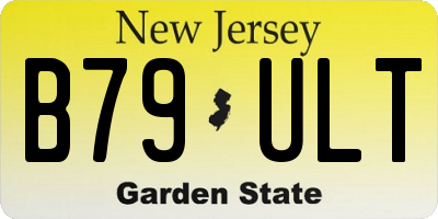 NJ license plate B79ULT