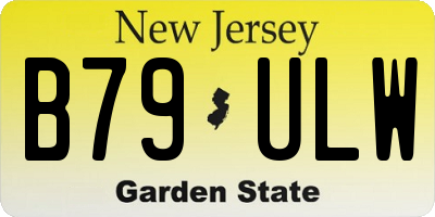 NJ license plate B79ULW