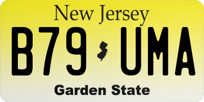 NJ license plate B79UMA