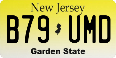 NJ license plate B79UMD