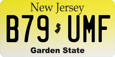 NJ license plate B79UMF