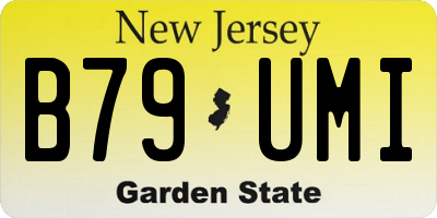 NJ license plate B79UMI