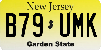 NJ license plate B79UMK