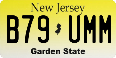NJ license plate B79UMM