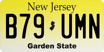 NJ license plate B79UMN
