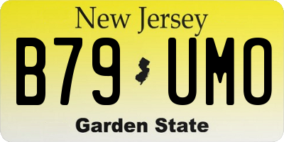 NJ license plate B79UMO