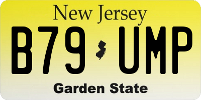 NJ license plate B79UMP