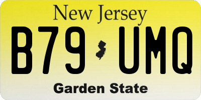 NJ license plate B79UMQ