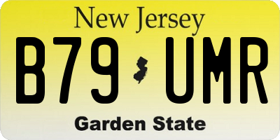 NJ license plate B79UMR