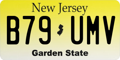 NJ license plate B79UMV