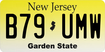 NJ license plate B79UMW