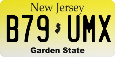 NJ license plate B79UMX