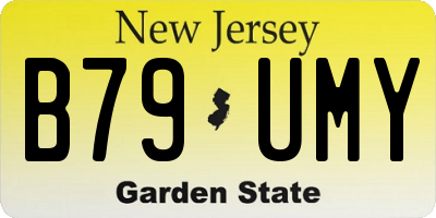 NJ license plate B79UMY