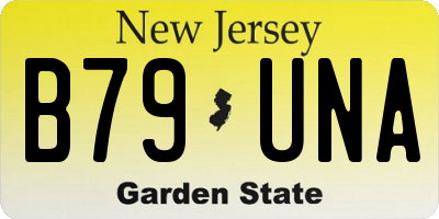 NJ license plate B79UNA