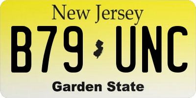NJ license plate B79UNC