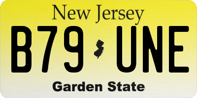 NJ license plate B79UNE