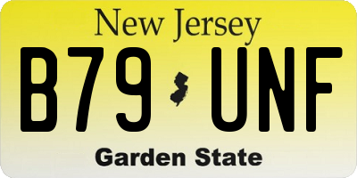 NJ license plate B79UNF