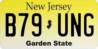 NJ license plate B79UNG