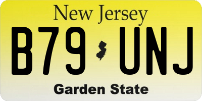 NJ license plate B79UNJ