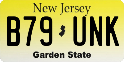 NJ license plate B79UNK