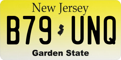 NJ license plate B79UNQ