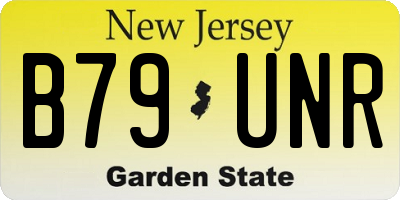 NJ license plate B79UNR
