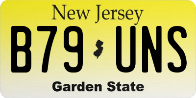 NJ license plate B79UNS