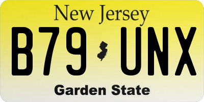 NJ license plate B79UNX