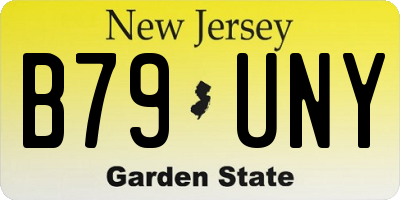 NJ license plate B79UNY