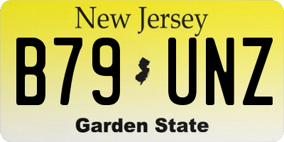 NJ license plate B79UNZ