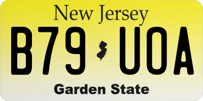 NJ license plate B79UOA