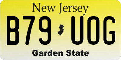 NJ license plate B79UOG