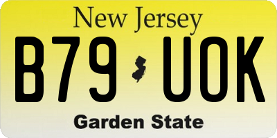 NJ license plate B79UOK
