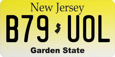 NJ license plate B79UOL