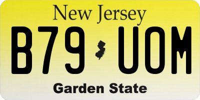 NJ license plate B79UOM
