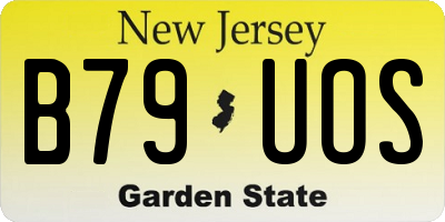 NJ license plate B79UOS