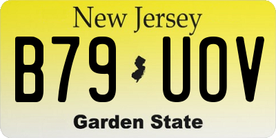 NJ license plate B79UOV