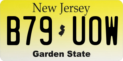 NJ license plate B79UOW