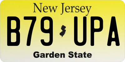 NJ license plate B79UPA