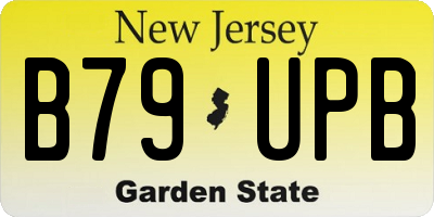 NJ license plate B79UPB