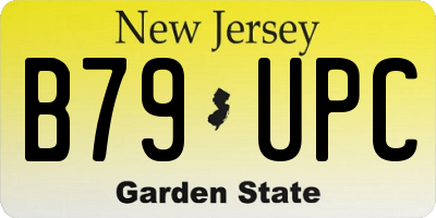NJ license plate B79UPC