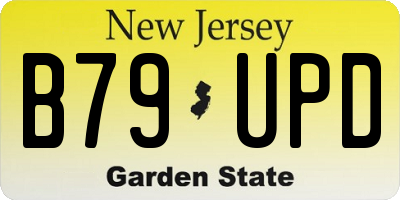 NJ license plate B79UPD