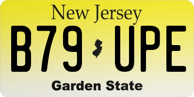 NJ license plate B79UPE