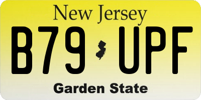 NJ license plate B79UPF