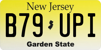 NJ license plate B79UPI