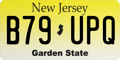 NJ license plate B79UPQ