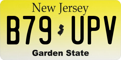 NJ license plate B79UPV