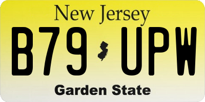 NJ license plate B79UPW