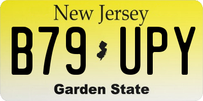 NJ license plate B79UPY